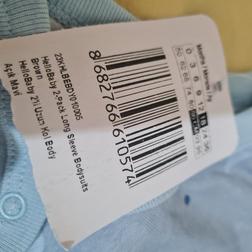 2li set-Hello Baby-Erkek Bebek Uzun Kol Pamuklu Body-ikiz bebek - Görsel 3