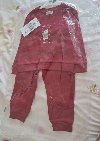Hello Baby Ebebek 18Ay yeniyıl tema unisex bordo eşofman takımı