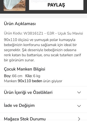 Beden beyaz Renk LCW su mavisi 90x110cm büyük yumuşak polar bebek battaniyesi