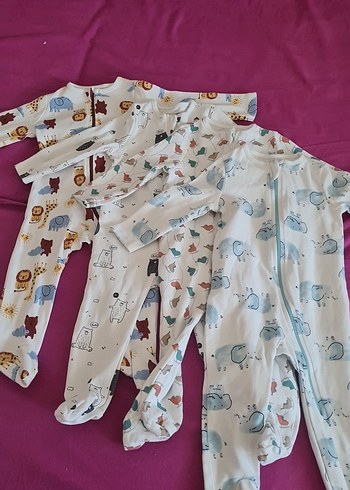 HelloBaby Erkek Bebek Fermuarlı Patikli Tulum