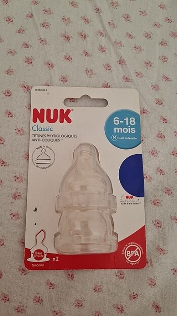 Nuk Classic 6 ile 18 ay 2li anti kolik biberon başlığı -SIFIR