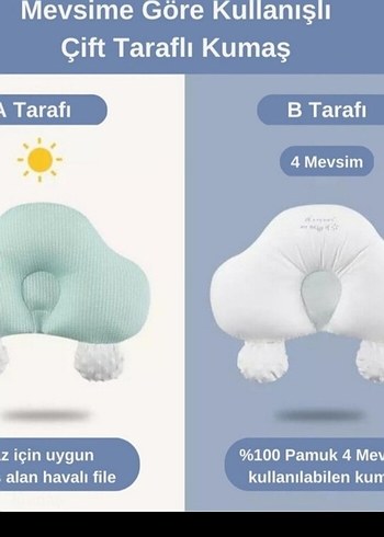 Beden mavi Renk iLin Baby Ayarlanabilir Bebek Düz Kafa Yastğı Uyku Yastığı