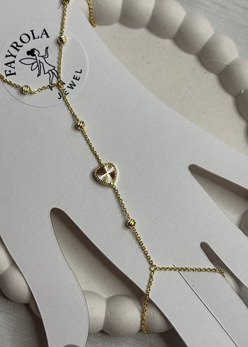 Altın Renkli Zincir Detaylı Bohem Kadın El Zinciri - Görsel 3