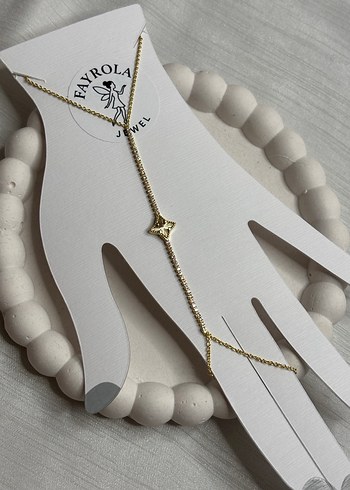 Bohem Zincir Detaylı Kadın El Zinciri Altın - Görsel 3