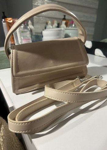 Bej Deri Tokalı Kadın El Çantası - Görsel 4