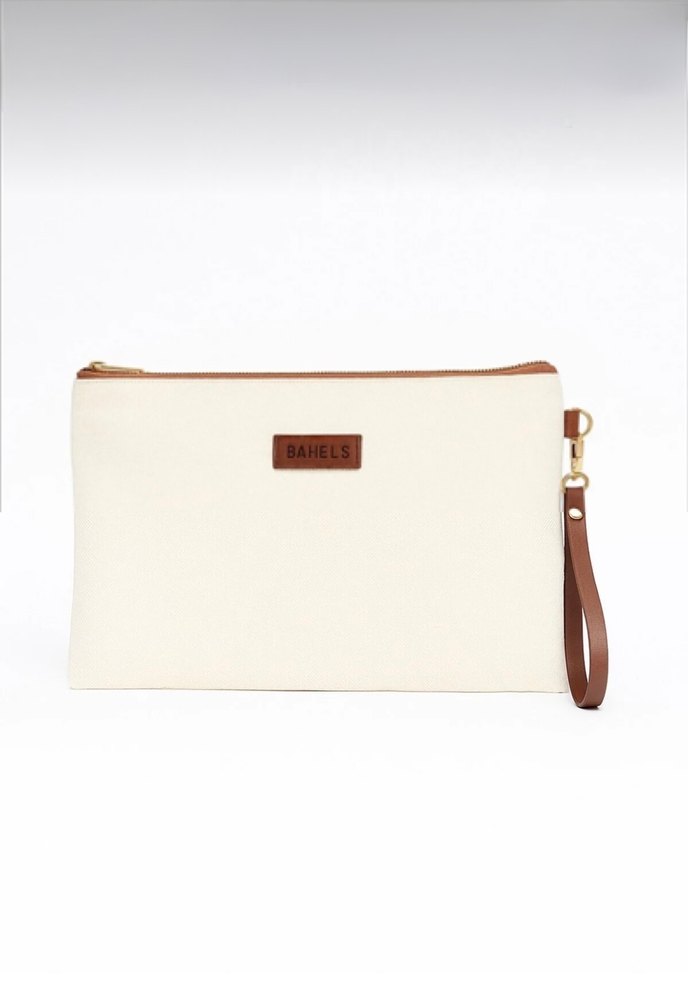 Beyaz Zebra Desenli Kadın Pamuk Çanta - Görsel 2