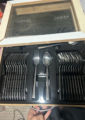 Gri-Beyaz Çatal Kaşık Seti - Görsel 3