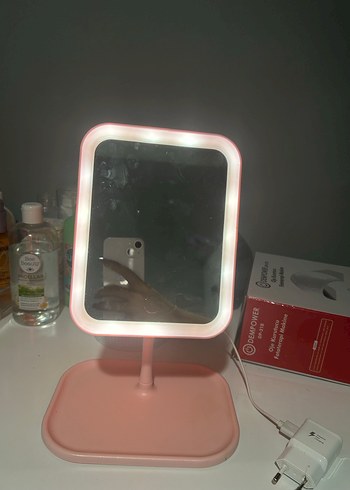 Pembe Ayaklı Masaüstü Ayna - Görsel 2