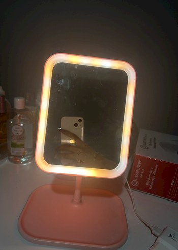 Pembe Ayaklı Masaüstü Ayna - Görsel 4