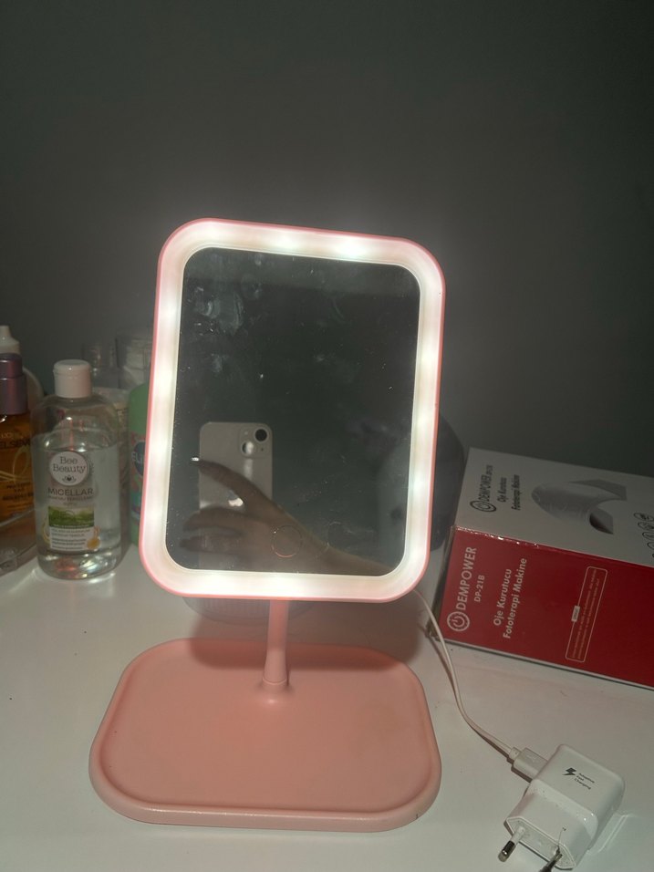 Pembe Ayaklı Masaüstü Ayna - Görsel 2