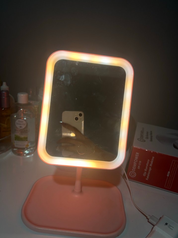 Pembe Ayaklı Masaüstü Ayna - Görsel 4