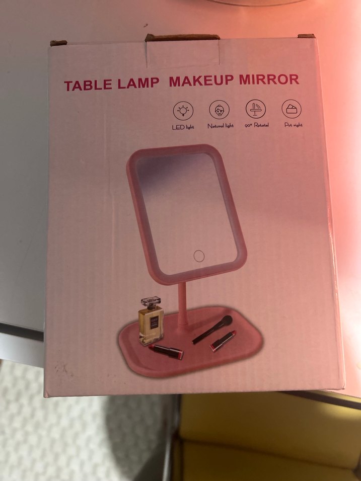 Pembe Ayaklı Masaüstü Ayna - Görsel 5