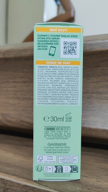 Beden Renk Garnier C vitamini serumu