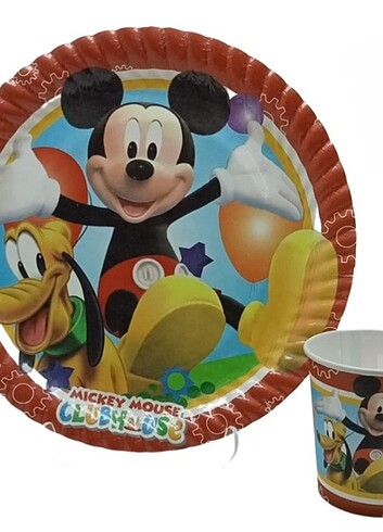 Mickey Mouse karton tabak bardak 
