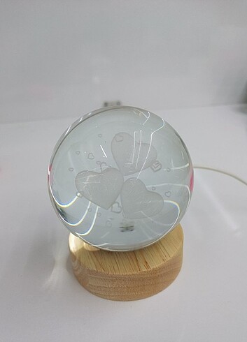 3D LED ışık cam küre 