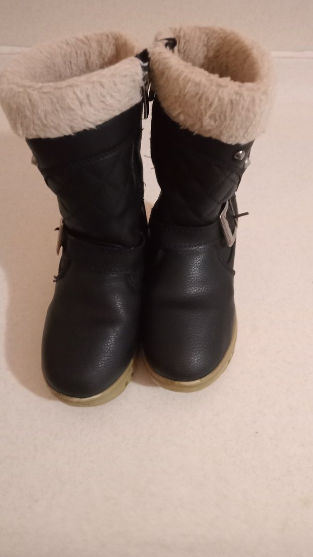 Kız Çocuk Kahverengi Kürklü Bot - Görsel 3