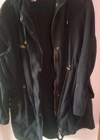 Düğmeli Siyah Keten Kadın Ceket - Görsel 2