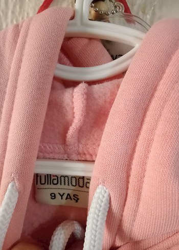 Pembe Kapüşonlu Fermuarlı Sweatshirt - Görsel 2
