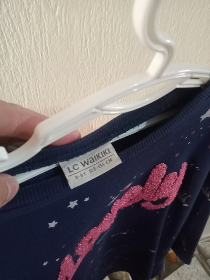 Kız Çocuk Lacivert Baskılı Sweatshirt - Görsel 2