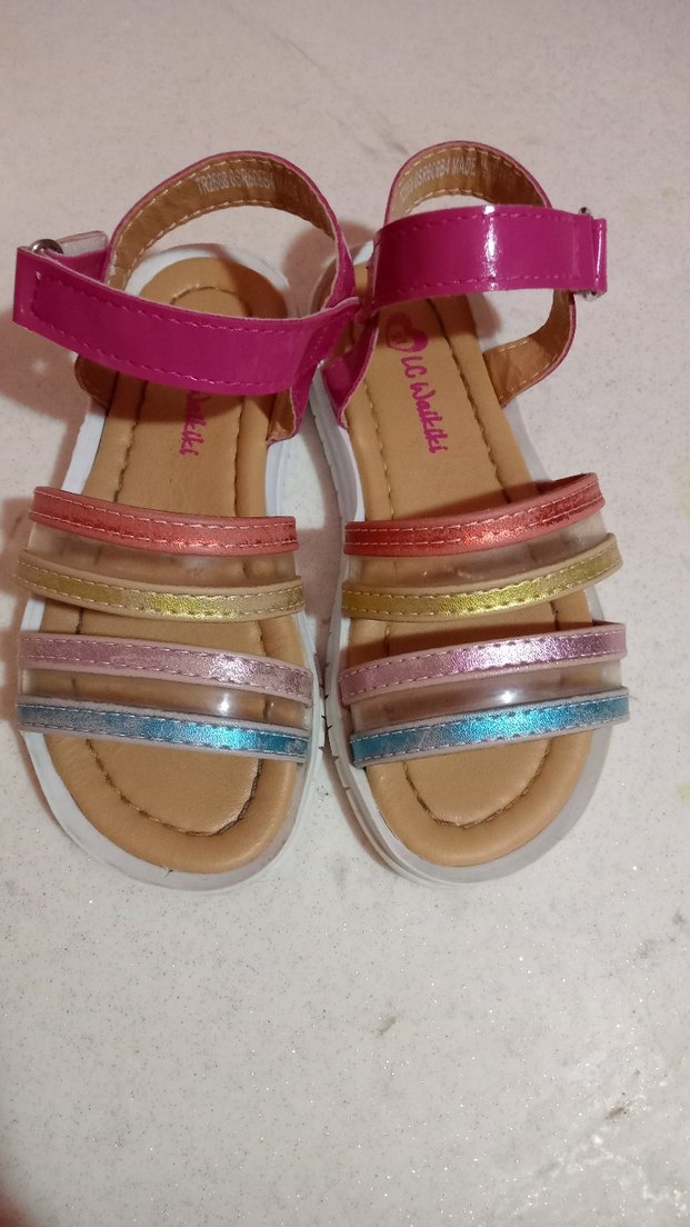 Renkli Tokalı Kız Çocuk Sandalet - Görsel 2