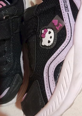 Diğer Mor Baskılı Kız Çocuk Spor Ayakkabısı Velcro