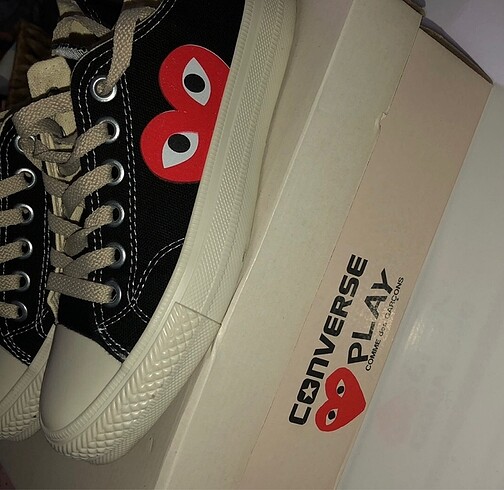 37 Beden siyah Renk Converse Cammo de Garcons