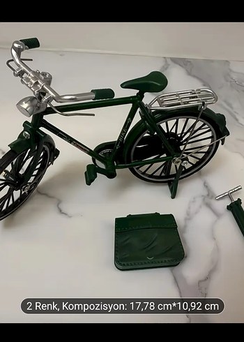 Yeşil Bisiklet Model Kiti - DIY Montajlı 52 parça yesil