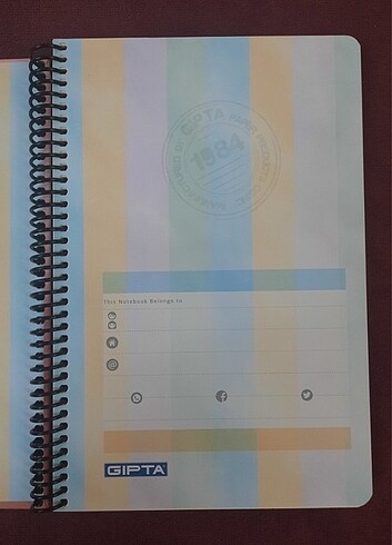 GIPTA 17x24 not defteri ajanda 100 yaprak çizgili - Görsel 3