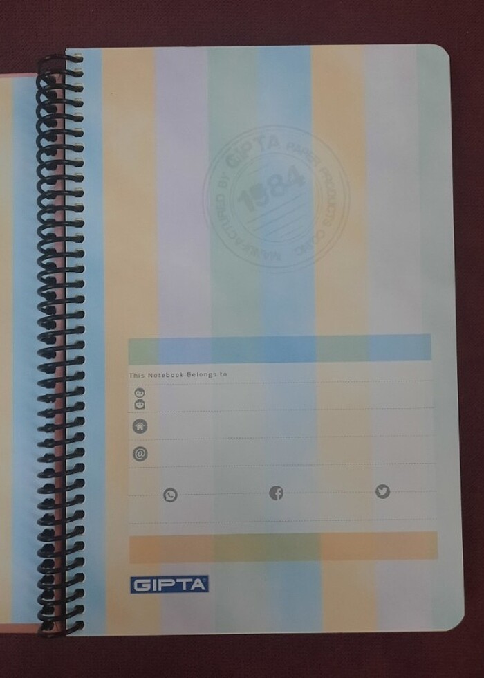 GIPTA 17x24 not defteri ajanda 100 yaprak çizgili - Görsel 3