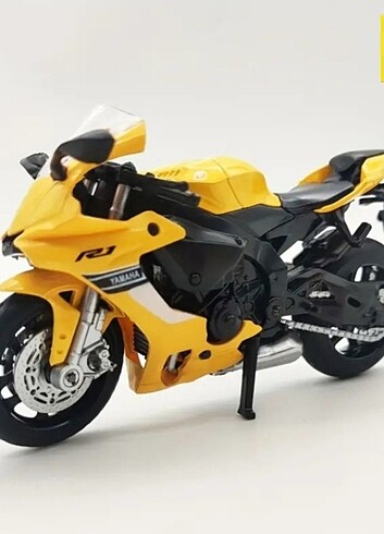  Beden Renk Yamaha YZF-R1 sarı renk 1:18 ölçek motosiklet metal alaşım