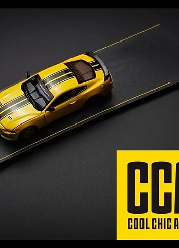 Ford Mustang GT2018 sarı renk Araba Modeli 1:42 ölçek