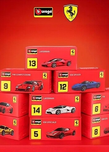 Beden Burago Ferrari F50 1:64 ölçek