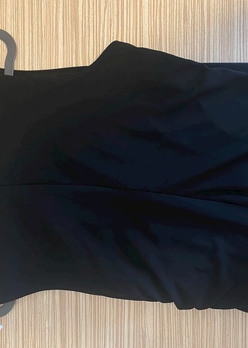 Siyah Drapeli Midi Abiye Elbise - Görsel 4