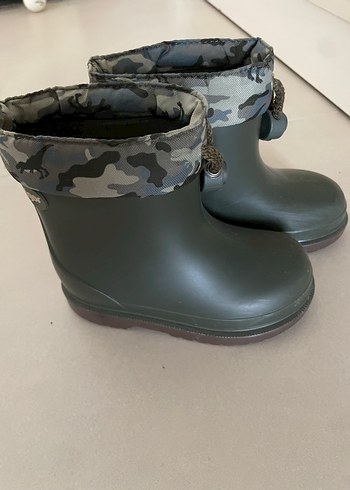24 Beden gri Renk Gri Kamuflaj Desenli Erkek Çocuk Botları