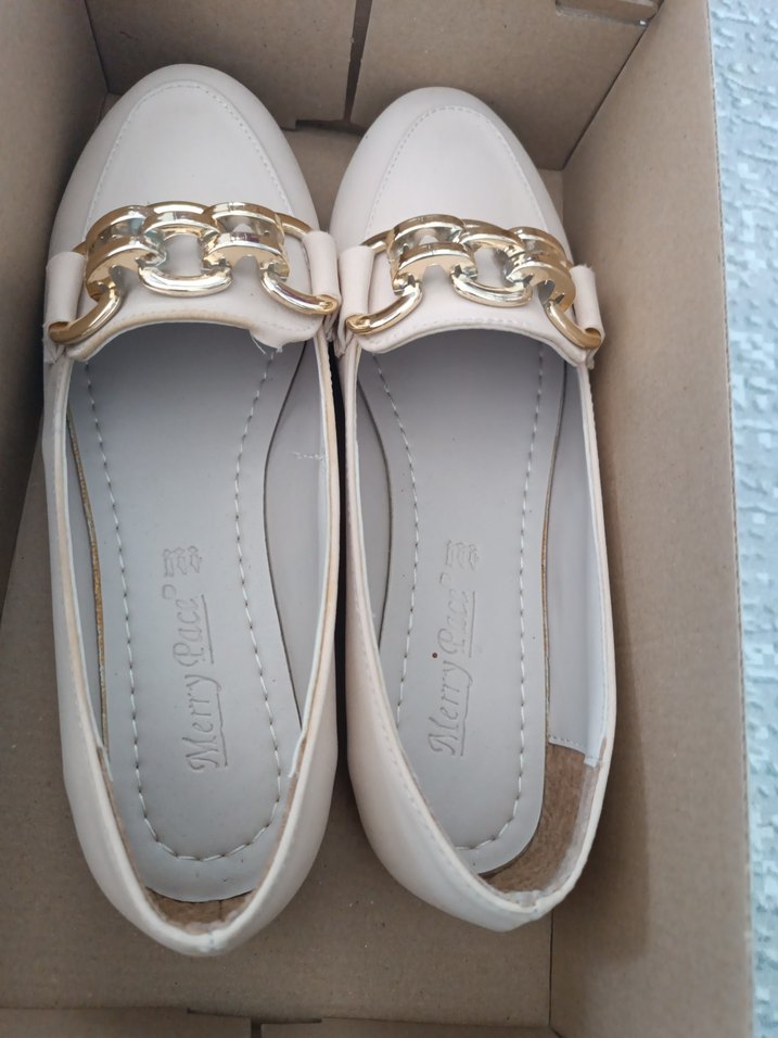 Bej Tokalı Blok Topuklu Kadın Babet - Görsel 4