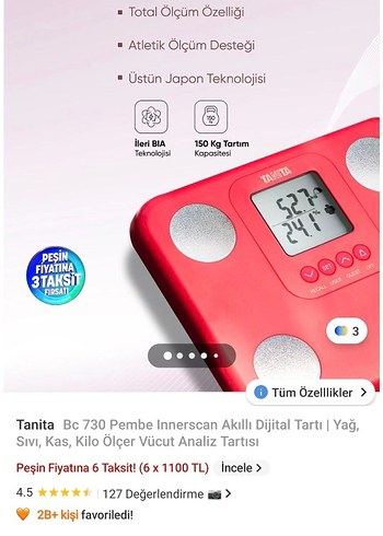 Beden Renk Tanita Akıllı Dijital Viral Olan Tartı