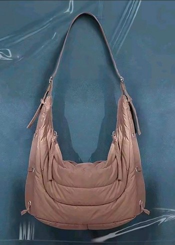 Zara Auburn Hobo Puffer Çanta