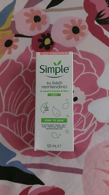 Su bazlı nemlendirici krem