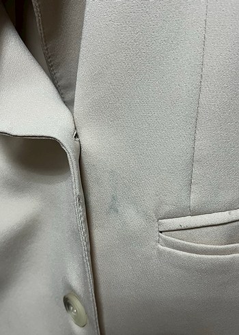 Bej Düğmeli Kadın Blazer Ceket - Görsel 3