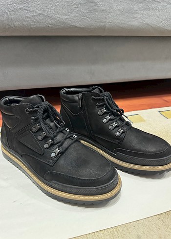 Hakiki Deri Siyah Bağcıklı Erkek Bot - Görsel 4