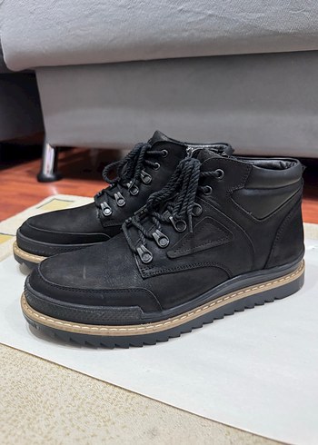 Hakiki Deri Siyah Bağcıklı Erkek Bot - Görsel 3