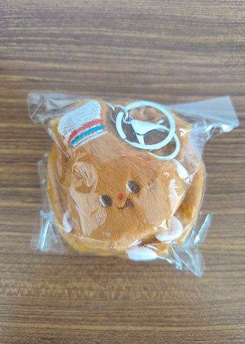 Kahverengi Köpek Figürlü Peluş Aynalı Anahtarlık - Görsel 6