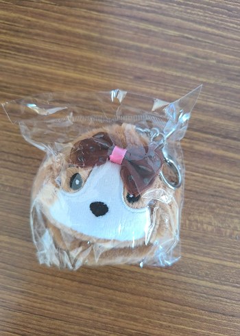 Kahverengi Köpek Figürlü Peluş Aynalı Anahtarlık - Görsel 9