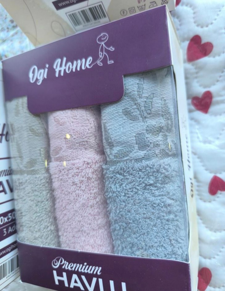 Ogi Home Nakışlı Beyaz Mutfak Havlu Seti 3'lu Kutulu - Görsel 2