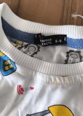 8 Yaş Beden Bebek Erkek Renkli Baskılı Streetwear Takım