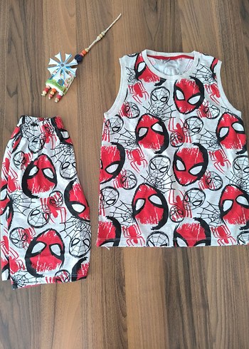 Çocuk Renkli Baskılı Atlet ve Şort Takımı - Görsel 2