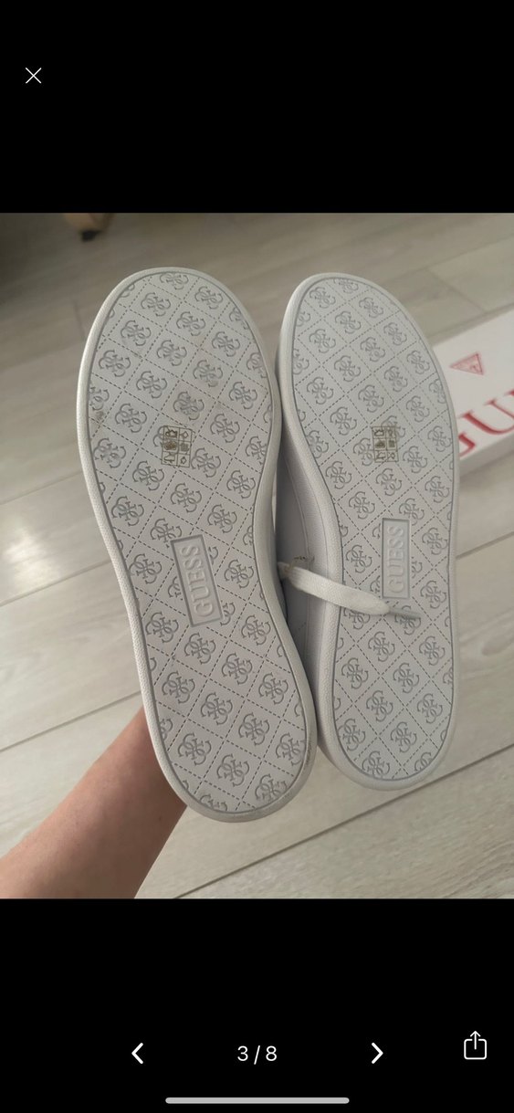 Orjinal Beyaz Guess Kadın Spor Ayakkabı - Görsel 3