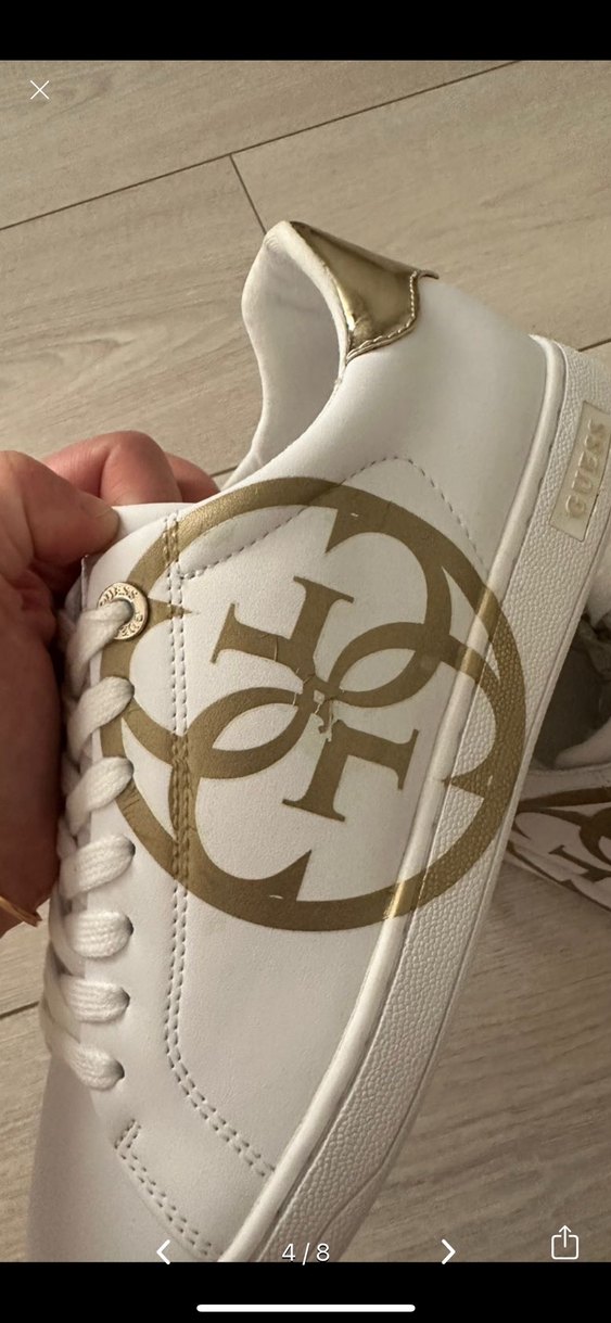 Orjinal Beyaz Guess Kadın Spor Ayakkabı - Görsel 4