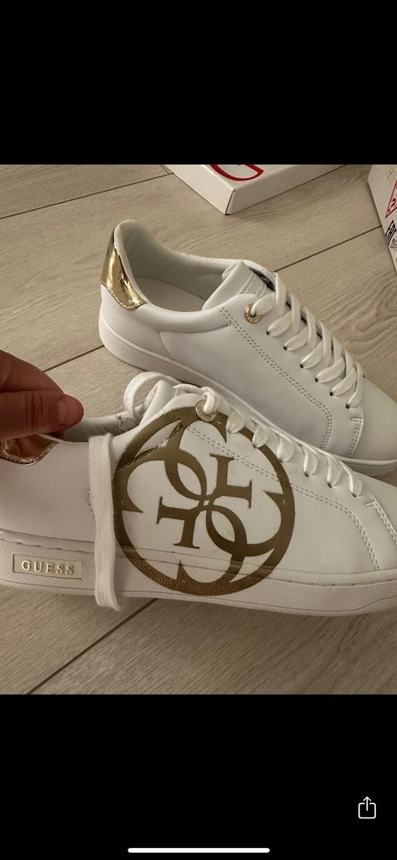 Orjinal Beyaz Guess Kadın Spor Ayakkabı - Görsel 2