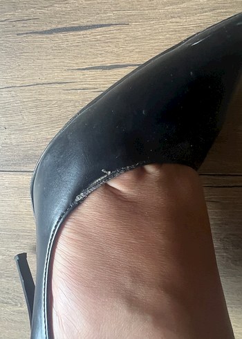 Siyah Stiletto Topuklu Kadın Ofis Ayakkabısı - Görsel 8